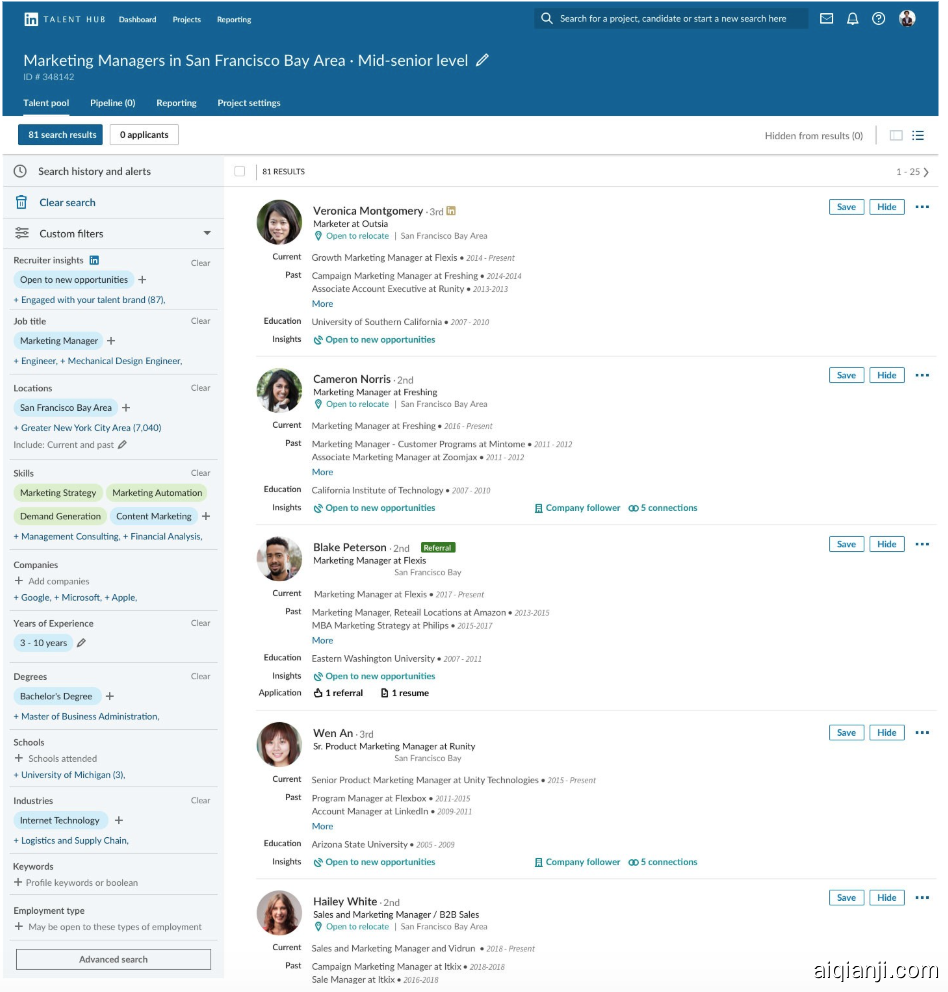 example-of-recruiter-search
